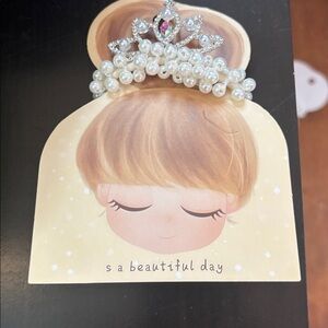 Ponytail Tiara With Faux Pearls
